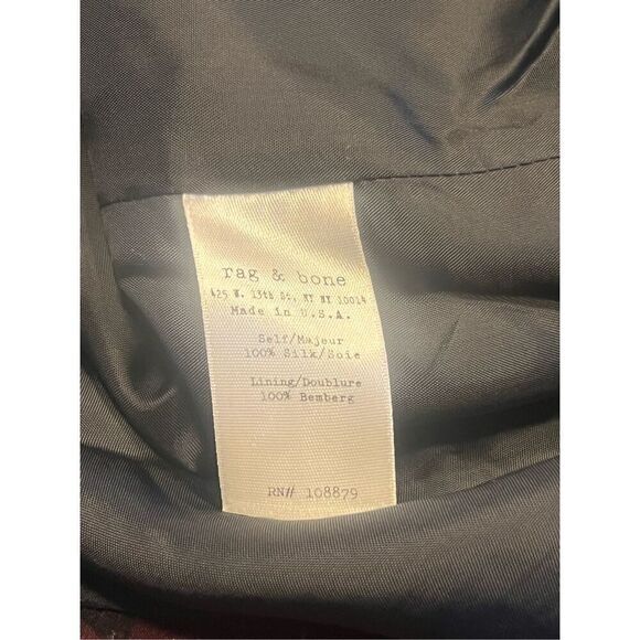 Rag & Bone Leonard Silk Purple Galaxy Print Dress woman’s 10 career office - Picture 7 of 8